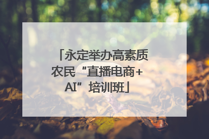 永定举办高素质农民“直播电商+AI”培训班