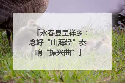 永春县呈祥乡：念好“山海经”奏响“振兴曲”