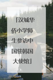 汉城华侨小学师生参访中国驻韩国大使馆