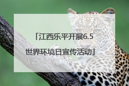 江西乐平开展6.5世界环境日宣传活动