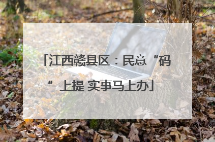江西赣县区：民意“码”上提 实事马上办