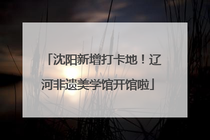 沈阳新增打卡地！辽河非遗美学馆开馆啦