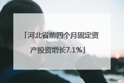 河北省前四个月固定资产投资增长7.1%