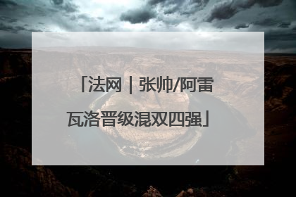 法网｜张帅/阿雷瓦洛晋级混双四强