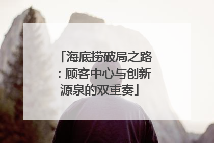 海底捞破局之路：顾客中心与创新源泉的双重奏