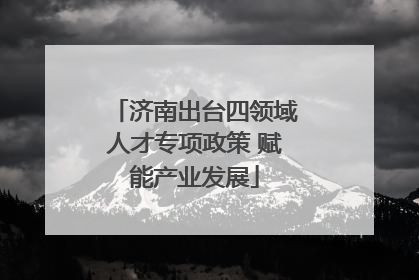 济南出台四领域人才专项政策 赋能产业发展