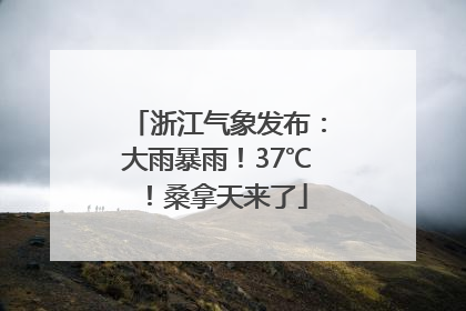 浙江气象发布：大雨暴雨！37℃！桑拿天来了