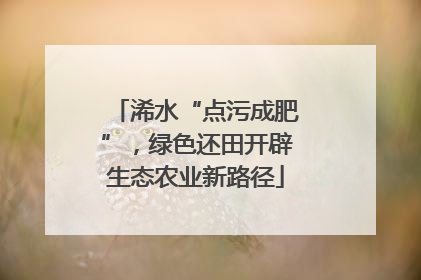 浠水“点污成肥”，绿色还田开辟生态农业新路径
