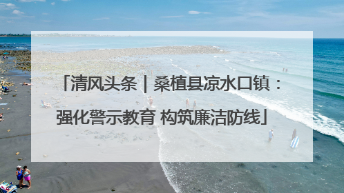 清风头条｜桑植县凉水口镇：强化警示教育 构筑廉洁防线