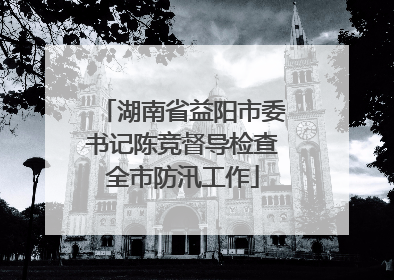 湖南省益阳市委书记陈竞督导检查全市防汛工作