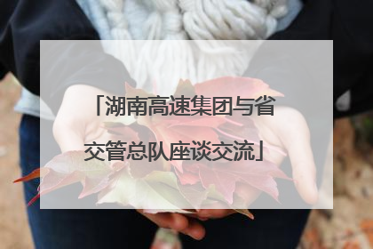 湖南高速集团与省交管总队座谈交流
