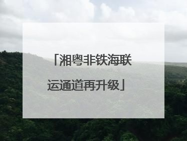 湘粤非铁海联运通道再升级