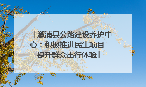 溆浦县公路建设养护中心：积极推进民生项目 提升群众出行体验