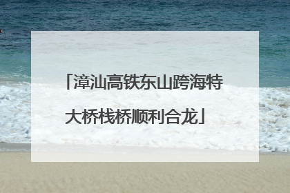 漳汕高铁东山跨海特大桥栈桥顺利合龙