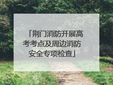 荆门消防开展高考考点及周边消防安全专项检查
