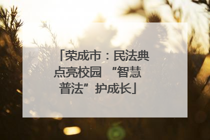 荣成市：民法典点亮校园 “智慧普法”护成长
