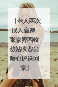老人两次误入高速 张家界西收费站收费员暖心护送回家