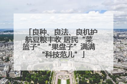 良种、良法、良机护航夏粮丰收 居民“菜篮子”“果盘子”满满“科技范儿”
