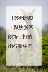 苏州地铁：聚焦服务创新，打造出行新生态