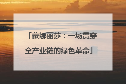 蒙娜丽莎：一场贯穿全产业链的绿色革命