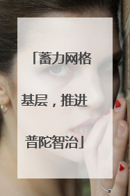 蓄力网格基层，推进普陀智治
