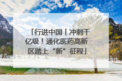 行进中国丨冲刺千亿级！通化医药高新区踏上“新”征程