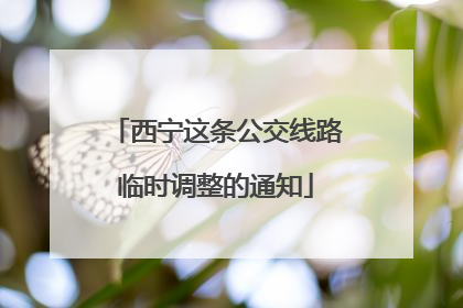 西宁这条公交线路临时调整的通知