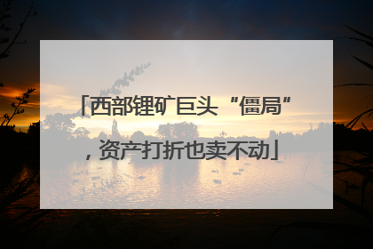 西部锂矿巨头“僵局”，资产打折也卖不动