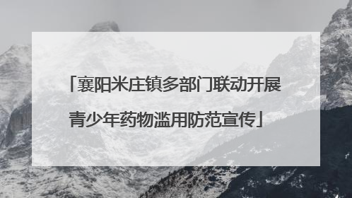 襄阳米庄镇多部门联动开展青少年药物滥用防范宣传