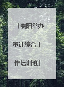 襄阳举办审计综合工作培训班