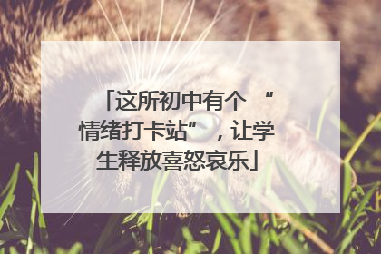 这所初中有个 “情绪打卡站”，让学生释放喜怒哀乐