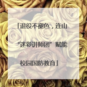 退役不褪色，连山“迷彩讲师团”赋能校园国防教育