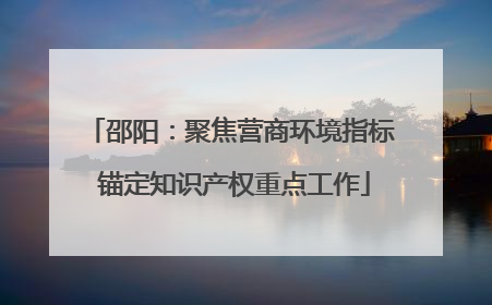 邵阳：聚焦营商环境指标 锚定知识产权重点工作