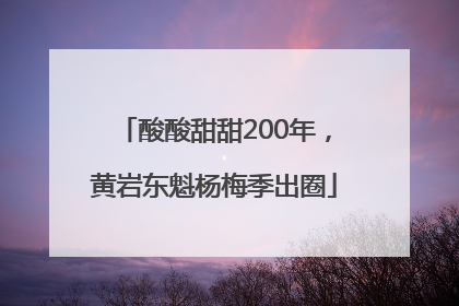 酸酸甜甜200年，黄岩东魁杨梅季出圈