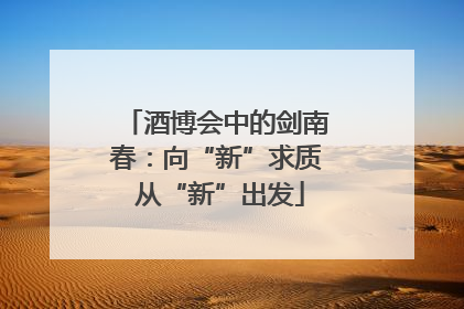 酒博会中的剑南春：向“新”求质 从“新”出发