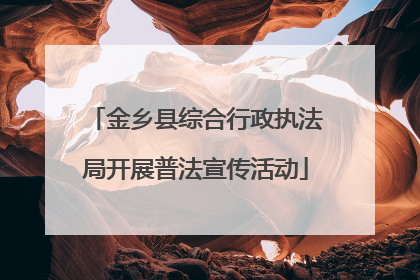 金乡县综合行政执法局开展普法宣传活动