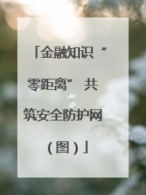 金融知识“零距离” 共筑安全防护网（图）