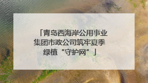 青岛西海岸公用事业集团市政公司筑牢夏季绿植“守护网”