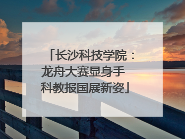 长沙科技学院：龙舟大赛显身手 科教报国展新姿