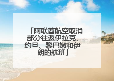 阿联酋航空取消部分往返伊拉克、约旦、黎巴嫩和伊朗的航班