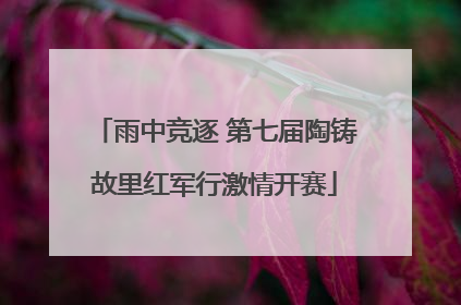 雨中竞逐 第七届陶铸故里红军行激情开赛