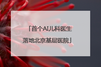 首个AI儿科医生落地北京基层医院