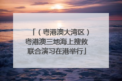 （粤港澳大湾区）粤港澳三地海上搜救联合演习在港举行
