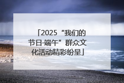 2025“我们的节日·端午”群众文化活动精彩纷呈