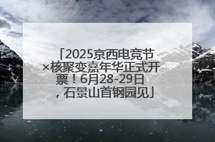 2025京西电竞节×核聚变嘉年华正式开票！6月28-29日，石景山首钢园见