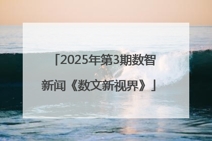 2025年第3期数智新闻《数文新视界》