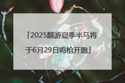 2025麟游夏季半马将于6月29日鸣枪开跑