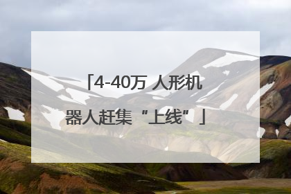4-40万 人形机器人赶集“上线”